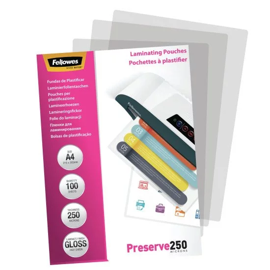 Fellowes Pochettes Brillantes A Microns Paquet De