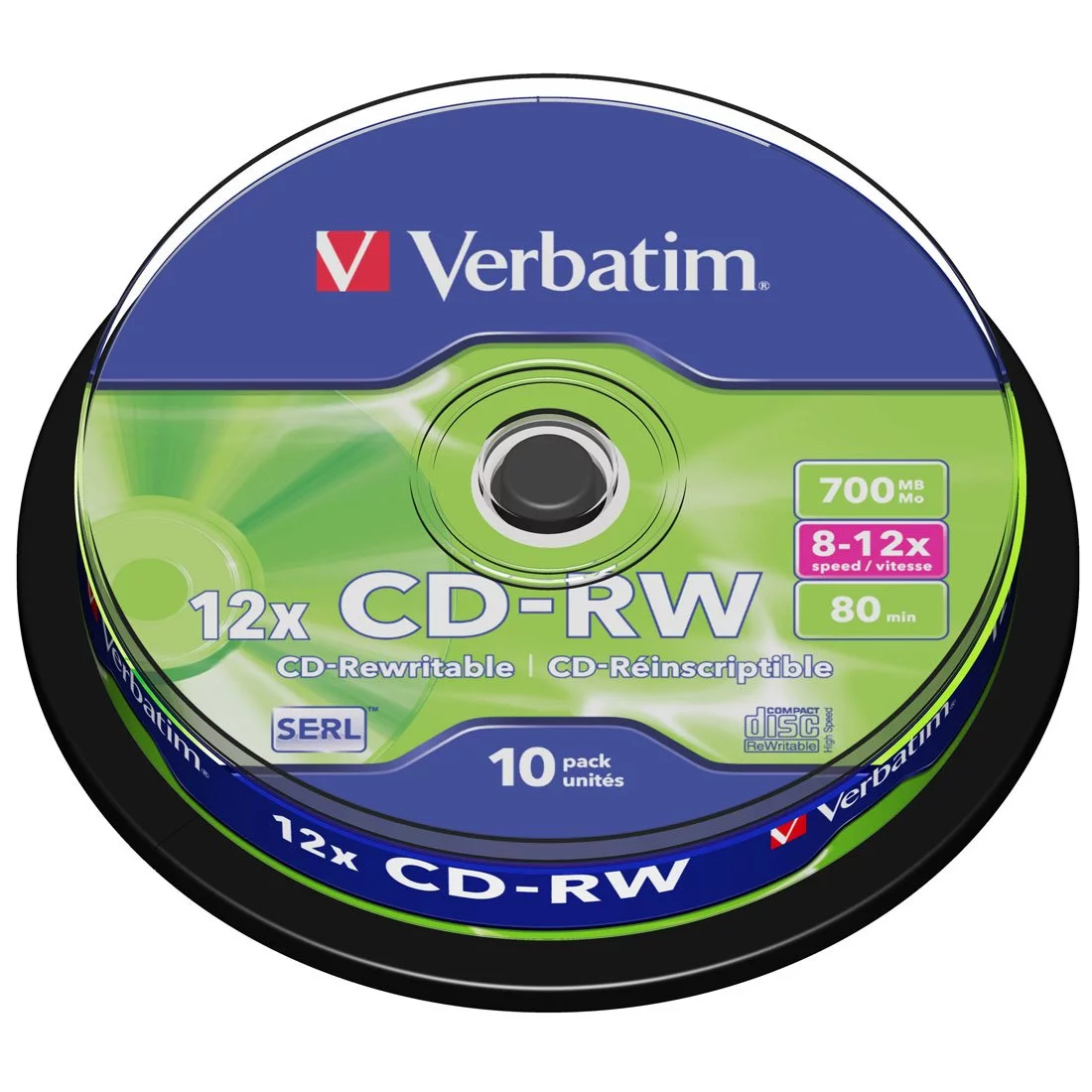 Verbatim CD-RW 700 Mo 12x (boite de 10) - CD vierge - LDLC
