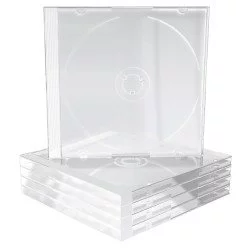 10 Boîtiers range-CD doubles - transparents