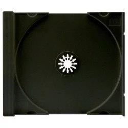 Boîtier CD Slim, boîte de 100, Transparent / Noir