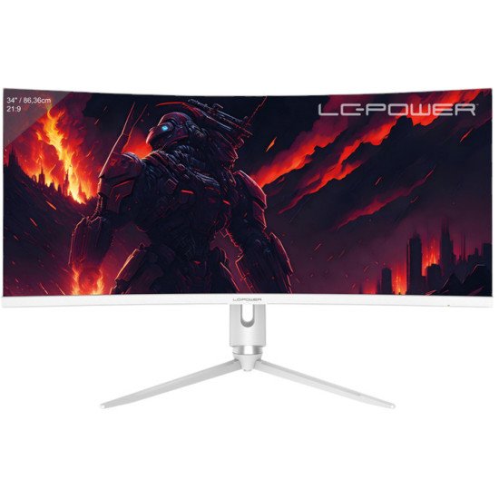 LC-Power LC-M34-Q-C-PRO écran PC 86,4 cm (34") 3440 x 1440 pixels UltraWide Quad HD Gris