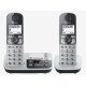 Panasonic KX-TGE522 Téléphone DECT Identification de l'appelant Argent