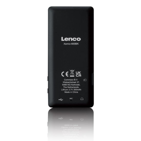 Lenco Xemio-669BK Lecteur MP3 8 Go Noir