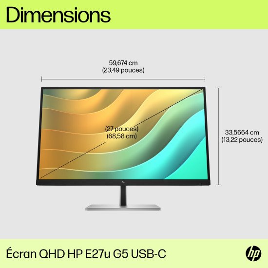 HP Écran USB-C QHD E27u G5