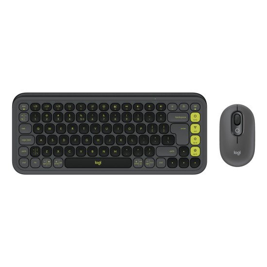 Logitech POP Icon Combo clavier Souris incluse Universel Bluetooth QWERTY US International Granit, Vert