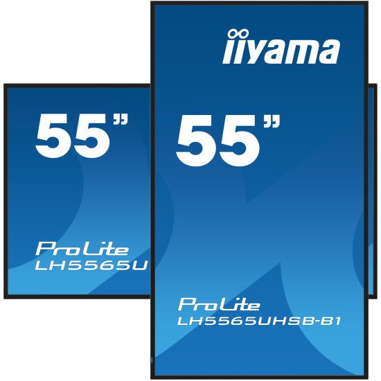 iiyama LH5565UHSB-B1 affichage de messages En forme de kiosk 138,7 cm (54.6") LED Wifi 800 cd/m² 4K Ultra HD Noir Intégré dans le processeur Android 11 24/7