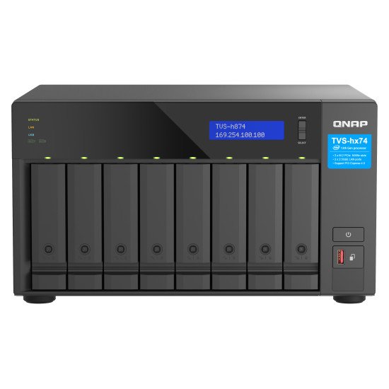 QNAP TVS-H874T-I9-64G serveur de stockage NAS Tower Intel® Core™ i9 64 Go DDR4 HDD QNAP QTS Noir