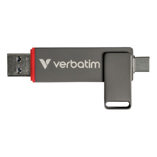 Verbatim Dual QuickStick lecteur USB flash 128 Go USB Type-A / USB Type-C 3.2 Gen 1 (3.1 Gen 1) Gris