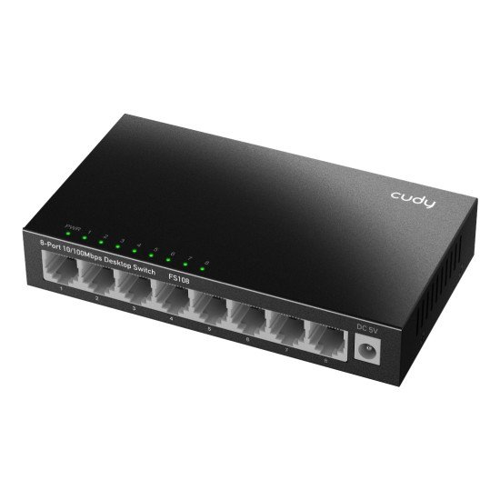 Cudy FS108 commutateur réseau Non-géré Fast Ethernet (10/100) Noir