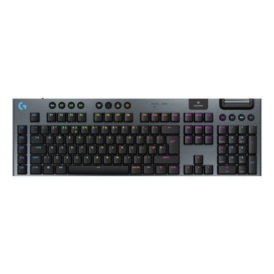 Logitech G G915 X LIGHTSPEED clavier Jouer USB + RF Wireless + Bluetooth QWERTY Anglais britannique Noir