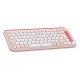 Logitech POP Icon Keys clavier Universel Bluetooth QWERTY US International Rose, Blanc