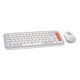 Logitech POP Icon Combo clavier Souris incluse Universel Bluetooth QWERTZ Suisse Orange, Blanc