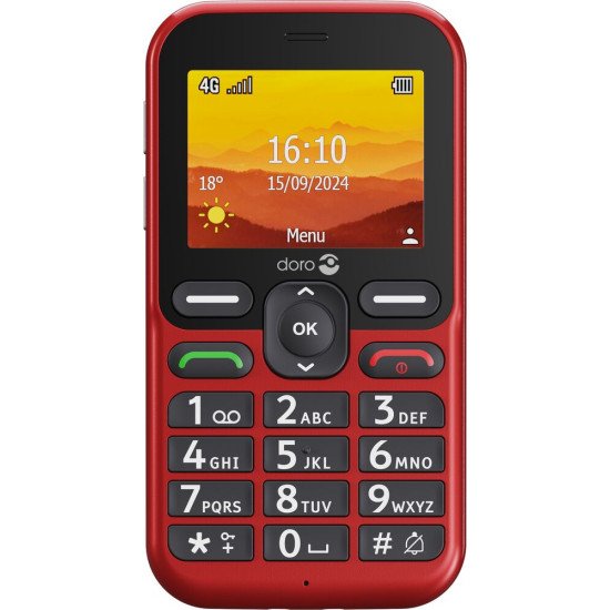 Doro Leva L10 6,1 cm (2.4") 120,7 g Rouge Téléphone numérique