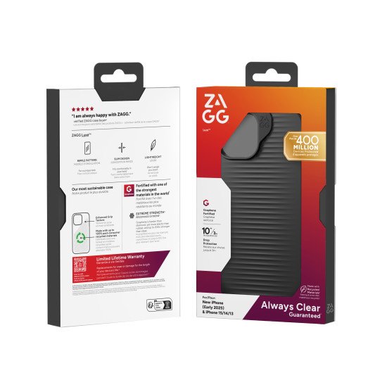 ZAGG Luxe coque de protection pour téléphones portables 15,5 cm (6.1") Housse Noir