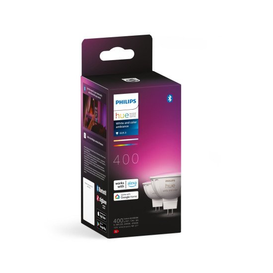 Philips Hue White and Color ambiance MR16 - Spot connecté - (pack de 2)