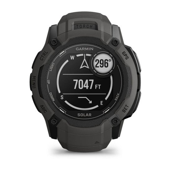 Garmin Instinct 2X Solar 2,79 cm (1.1") MIP 50 mm Numérique 176 x 176 pixels Écran tactile Graphite GPS (satellite)