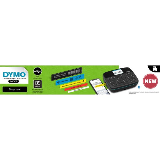 DYMO LabelManager LabelWriter 640CB Portable & Rechargeable Label Maker with Dual Connectivity - 2197370 imprimante pour étiquettes Thermique direct/Transfert thermique 12 mm/sec QWERTY