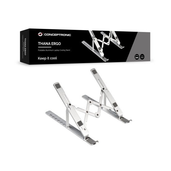 Conceptronic THANA04S Support de livres Supports de Laptop Argent 39,6 cm (15.6")