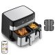 Tefal Dual Easy Fry & Grill EY905D Double 8,3 L Autonome 2700 W Friteuse d'air chaud Acier inoxydable