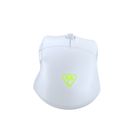 Turtle Beach Pure Air - Souris de gaming RGB ergonomique sans fil ultra-légère, capteur optique 26 000 PPP, batterie 125 heures, double système sans fil, interrupteurs optiques TITAN, Bluetooth, éclairage RGB. Semi-translucide blanc