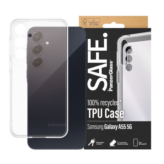 PanzerGlass SAFE. by Case Samsung New A54 5G clear coque de protection pour téléphones portables Housse Transparent