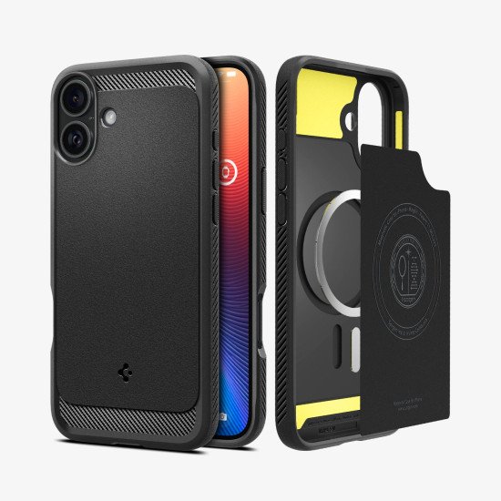 Spigen Rugged Armor (MagFit) coque de protection pour téléphones portables 15,5 cm (6.1") Housse Noir