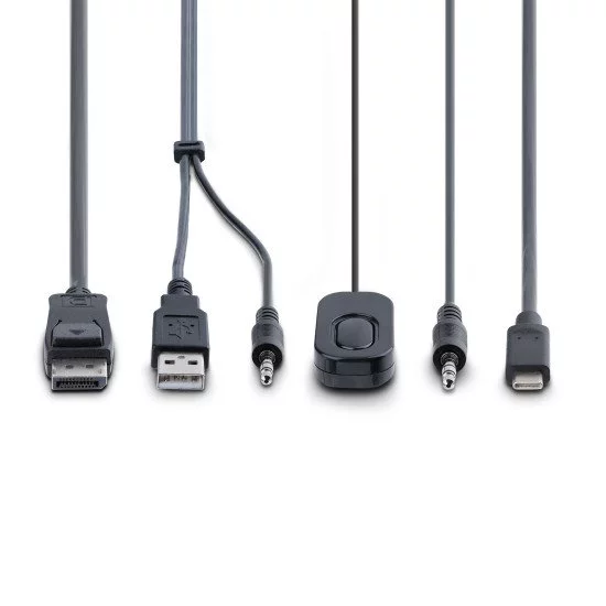 Switch KVM Hybride 2 Ports USB-A + HDMI & USB-C - Écran Unique HDMI 2.0 4K  60Hz - Commutateur KVM Compact HDMI Desktop et/ou Laptop - Alimenté par Bus