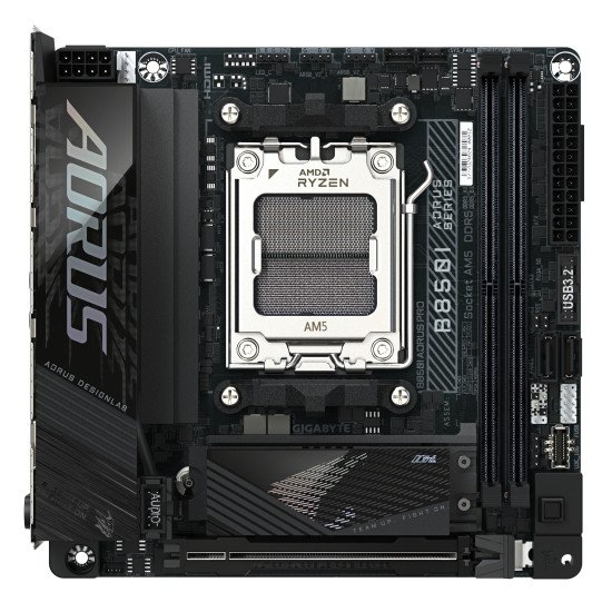 GIGABYTE B850I AORUS PRO Carte Mère - Processeurs AMD Ryzen Série 9000, VRM numérique 8+2+1 phases, jusqu'à 8400MHz DDR5 (OC), 1xPCIe 5.0 + 1xPCIe 4.0 M.2, 2.5LAN, WIFI 7, USB 3.2 Gen 2