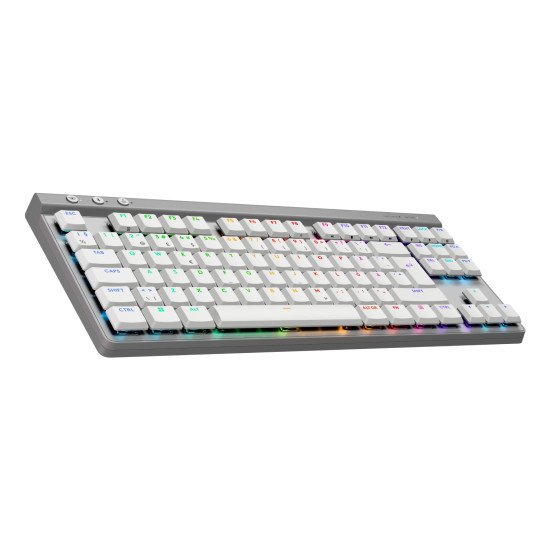 Logitech G G515 clavier Jouer USB + RF Wireless + Bluetooth QWERTY Danois, Finlandais, Norvégien, Suédois Blanc