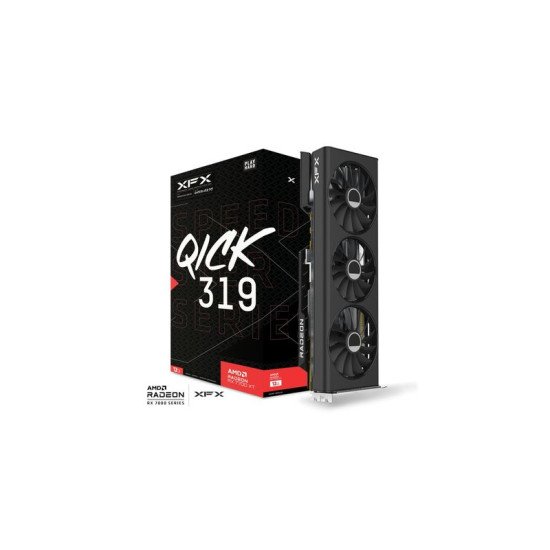 XFX Speedster QICK 319 Black Edition AMD Radeon RX 7700 XT 12 Go GDDR6