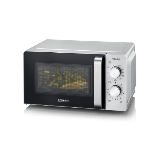 Severin MW 7780 micro-onde Comptoir Micro-ondes grill 17 L 700 W Noir, Argent