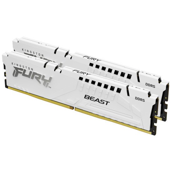 Kingston Technology FURY Beast 32 Go 6000 MT/s DDR5 CL30 DIMM (Kits de 2) White XMP