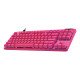 Logitech G PRO X TKL RAPID clavier Jouer USB AZERTY Français Rose