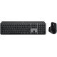 Logitech MX Keys S Combo for Mac clavier Souris incluse maison/bureau RF sans fil + Bluetooth AZERTY Français Aluminium, Noir