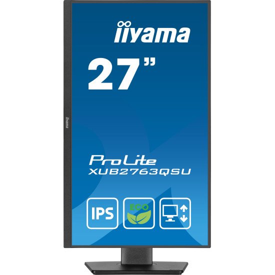 iiyama ProLite XUB2763QSU-B1 écran PC 68,6 cm (27") 2560 x 1440 pixels Full HD LED Noir