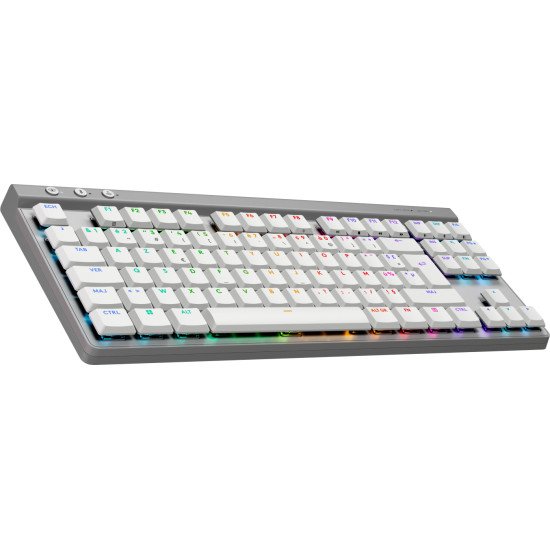 Logitech G G515 clavier Jouer RF sans fil + Bluetooth AZERTY Français Blanc