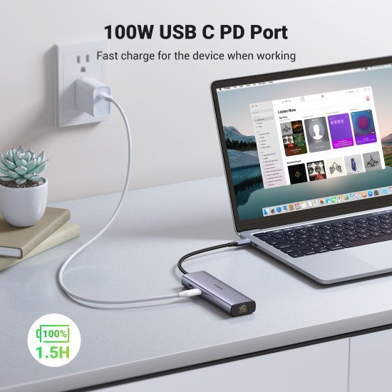 Ugreen USB-C to 2*USB3.0+HDMI+RJ 45+SD&TF+PD port Hub