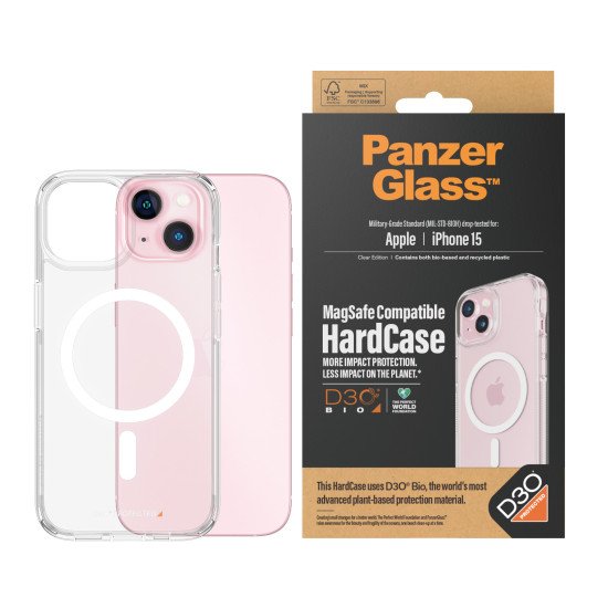 PanzerGlass PG Hardcase Iphone 2023 6.1In MS D3O coque de protection pour téléphones portables Housse Transparent