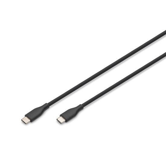 Digitus Câble de connexion USB-C en silicone, 2m, noir