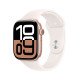 Apple Watch Series 10 OLED 46 mm Numérique 416 x 496 pixels Écran tactile Or rose Wifi GPS (satellite)