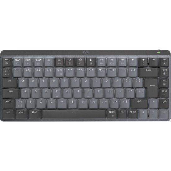 Logitech MX Mini Mechanical clavier RF sans fil + Bluetooth QWERTY US International Graphite, Gris