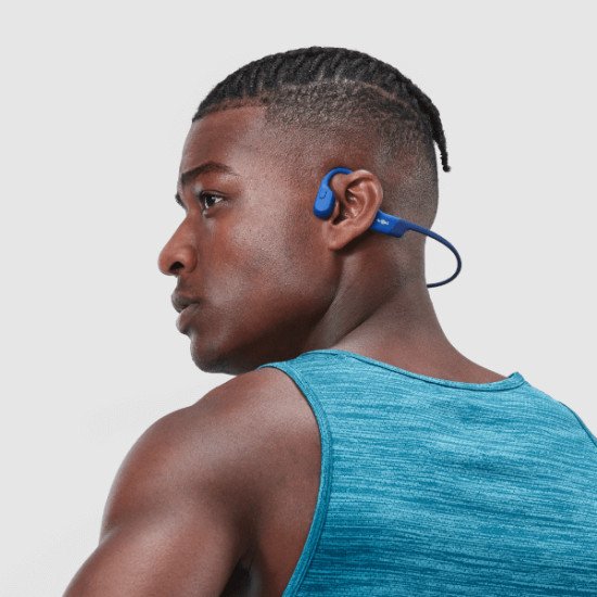 SHOKZ Openrun Mini Écouteurs Sans fil Minerve Appels/Musique Bluetooth Bleu