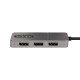 StarTech.com Adaptateur Multi-Moniteur USB-C 3 ports, Hub USB-C vers 3x DP 1.4 MST, Splitter 4K 60Hz DP pour PC, HDR, Câble Extra-Long