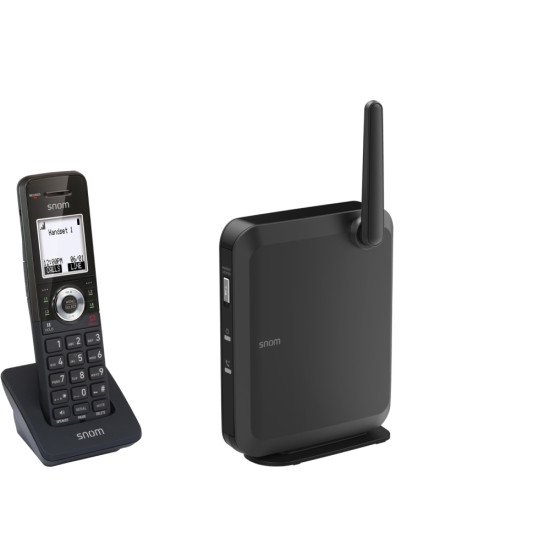 Snom 110 SC DECT Bundle Téléphone DECT Identification de l'appelant Noir