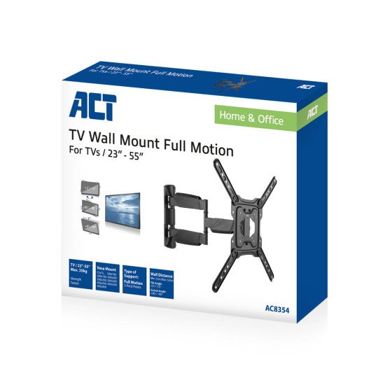 ACT AC8354 support pour téléviseur 139,7 cm (55") Noir