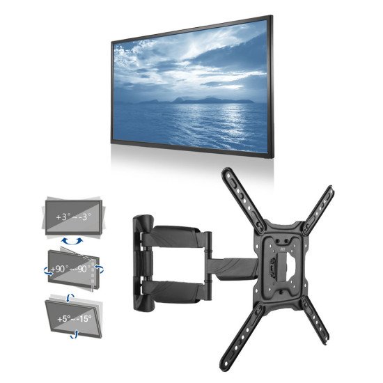 ACT AC8354 support pour téléviseur 139,7 cm (55") Noir