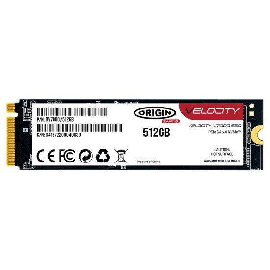 Origin Storage SKC3000S/512G-OS disque SSD 512 Go M.2 PCI Express 4.0 NVMe 3D TLC