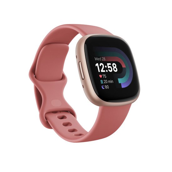 Fitbit Versa 4 Numérique Écran tactile Rose GPS (satellite)