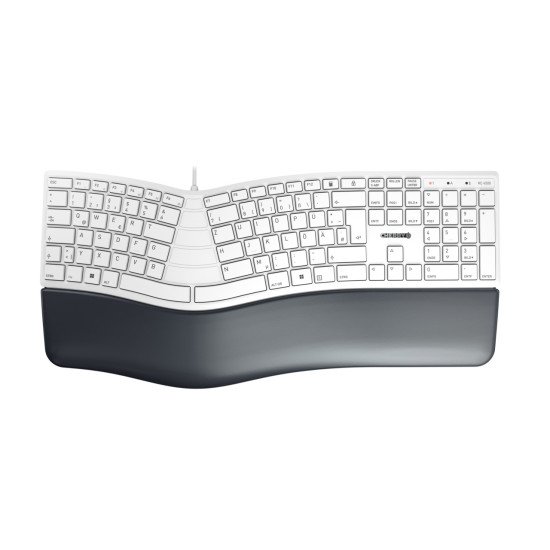 CHERRY KC 4500 ERGO clavier USB QWERTZ Allemand Blanc