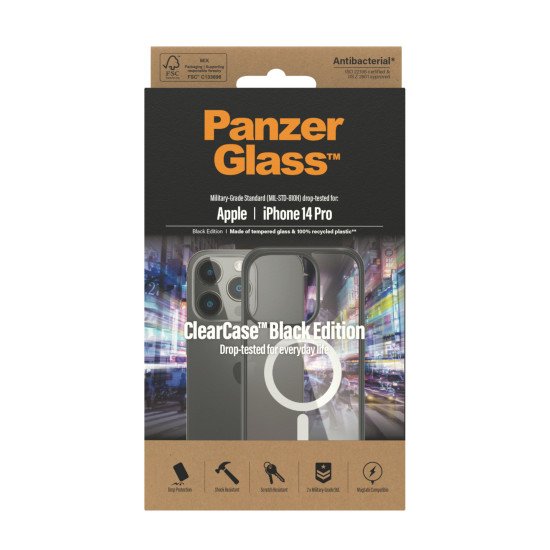 PanzerGlass ClearCase MagSafe coque de protection pour téléphones portables 15,5 cm (6.1") Housse Transparent